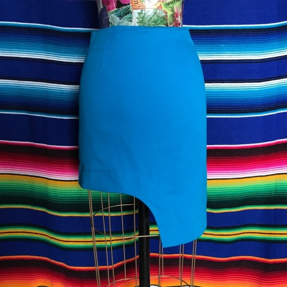 Topshop Asymmetrical Mini Skirt Curved Cutout Curve